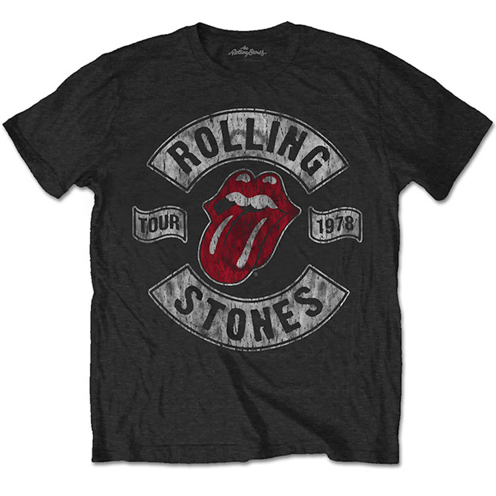 ROLLING STONES ローリングストーンズ (ブライアンジョーンズ追悼55周年 ) - US TOUR 1978（復刻ツアーTシリーズ） / バックプリントあり / Tシャツ / メンズ 【公式 / オフィシャル】