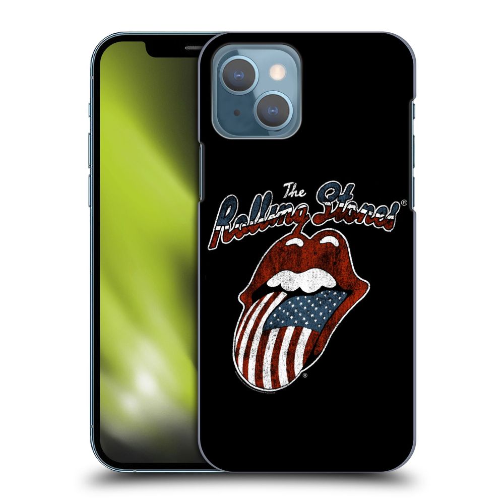 ROLLING STONES ローリングストーンズ (ブライアンジョーンズ追悼55周年 ) - US Flag Tongue ハード case / Apple iPhoneケース 【公式 / オフィシャル】