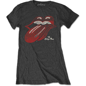 ROLLING STONES ローリングストーンズ (来日 35周年 記念 ) - VINTAGE TONGUE LOGO / Tシャツ / レディース