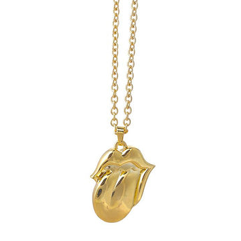 ROLLING STONES - Gold Tongue Necklace