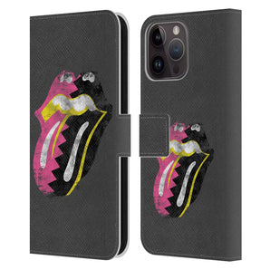 ROLLING STONES - (来日 35周年 記念 ) - Girls Pop Art Tongue Solo レザー手帳型