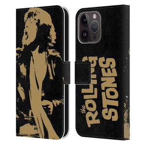 ROLLING STONES ローリングストーンズ (ブライアンジョーンズ 追悼 55周年 ) - Mick Jagger Grunge レザー手帳型 / Apple iPhoneケース 【公式 / オフィシャル】