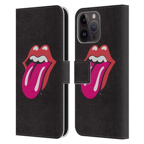 ROLLING STONES ローリングストーンズ (ブライアンジョーンズ 追悼 55周年 ) - Pink Tongue レザー手帳型 / Apple iPhoneケース 【公式 / オフィシャル】