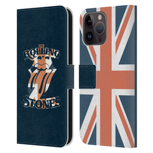 ROLLING STONES ローリングストーンズ (デビュー作 60周年 ) - Union Jack Tongue レザー手帳型 / Apple iPhoneケース 【公式 / オフィシャル】