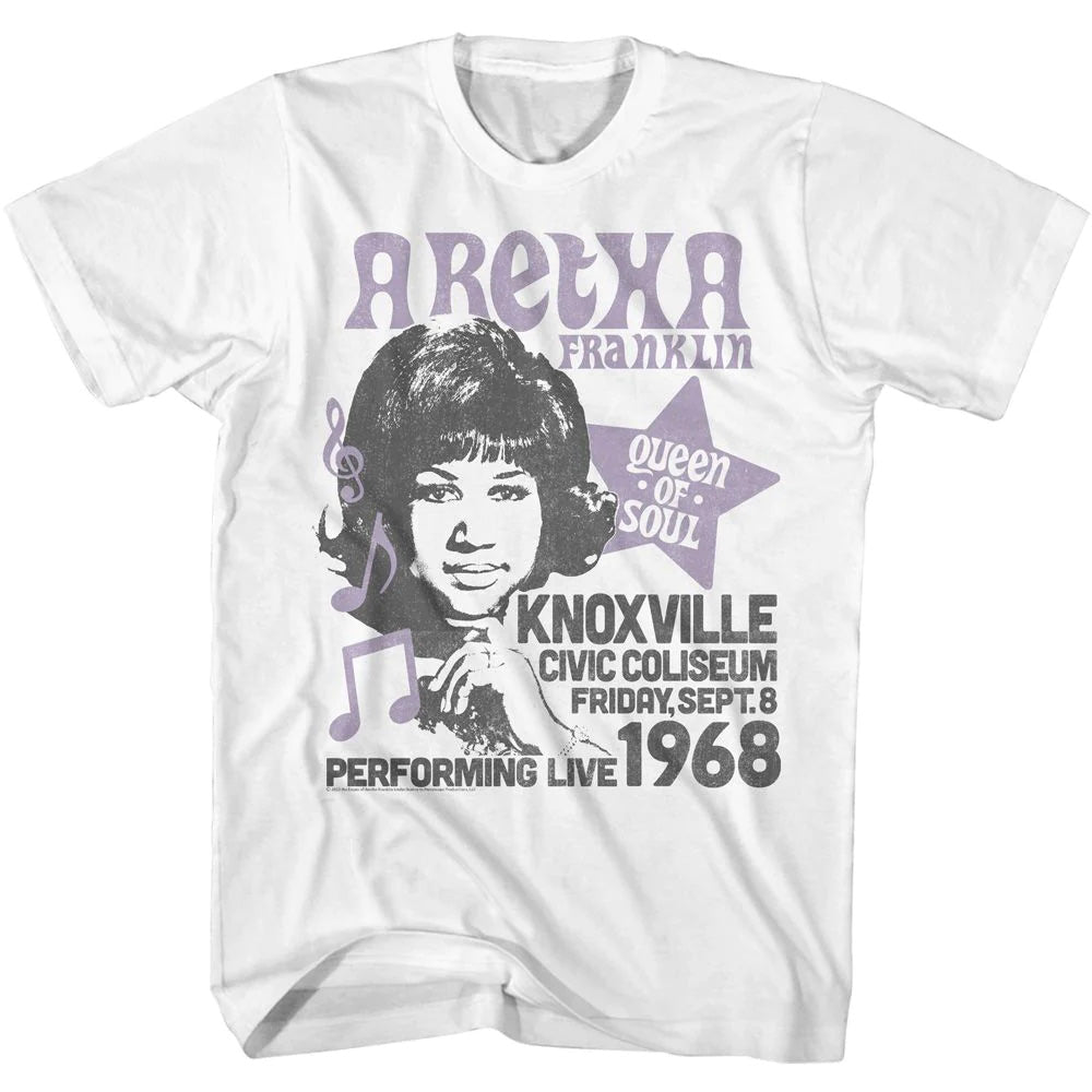 ARETHA FRANKLIN アレサフランクリン - KNOXVILLE 1968 / Tシャツ / メンズ 【公式 / オフィシャル】