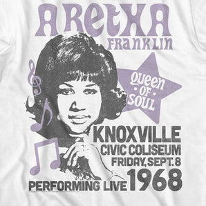 ARETHA FRANKLIN 艾瑞莎富蘭克林 - KNOXVILLE 1968 / T 卹 / 男裝