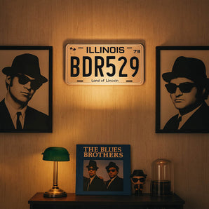 【予約商品】 BLUES BROTHERS ブルースブラザーズ (公開 45周年 ) - BLUESMOBILE LICENSE PLATE / インテリア置物