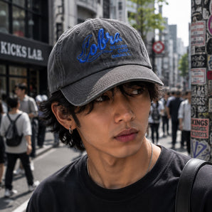 【予約商品】 COBRA RECORDS コブラレコード (設立 70周年 ) - Logo Grey / キャップ / メンズ