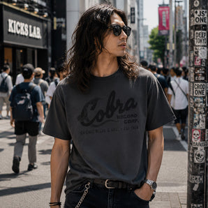 【予約商品】 COBRA RECORDS コブラレコード (設立 70周年 ) - Blues & Soul / ヘビーコットン / Tシャツ / メンズ