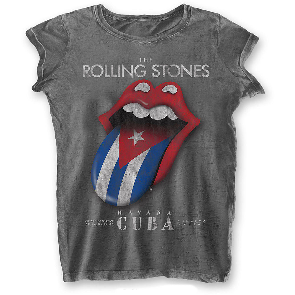 ROLLING STONES ローリングストーンズ (ブライアンジョーンズ追悼55周年 ) - HAVANA CUBA / Black Label（ブランド） / Tシャツ / レディース 【公式 / オフィシャル】
