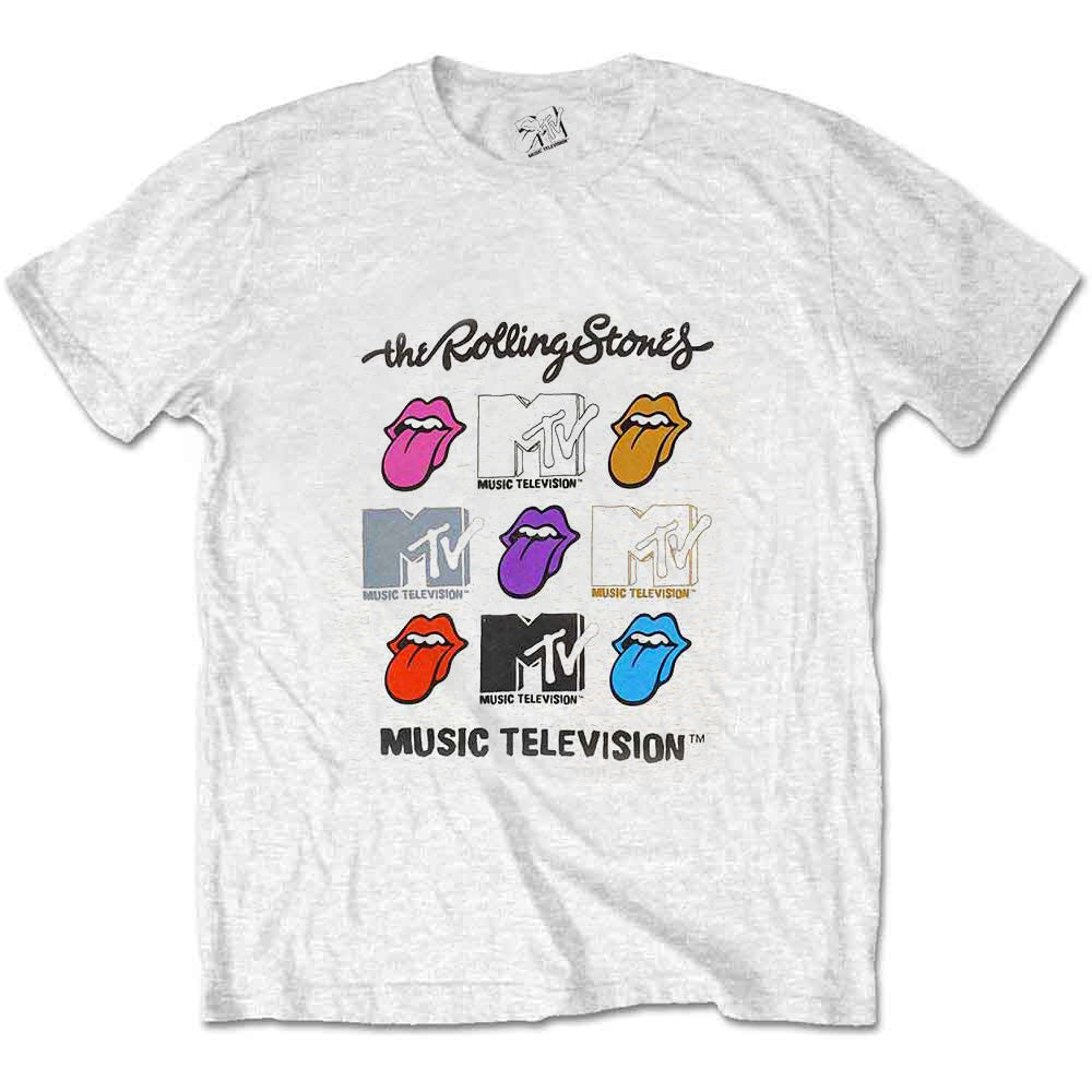ROLLING STONES ローリングストーンズ (ブライアンジョーンズ追悼55周年 ) - MTV Rolling Stones Logo Grids / Tシャツ / メンズ 【公式 / オフィシャル】