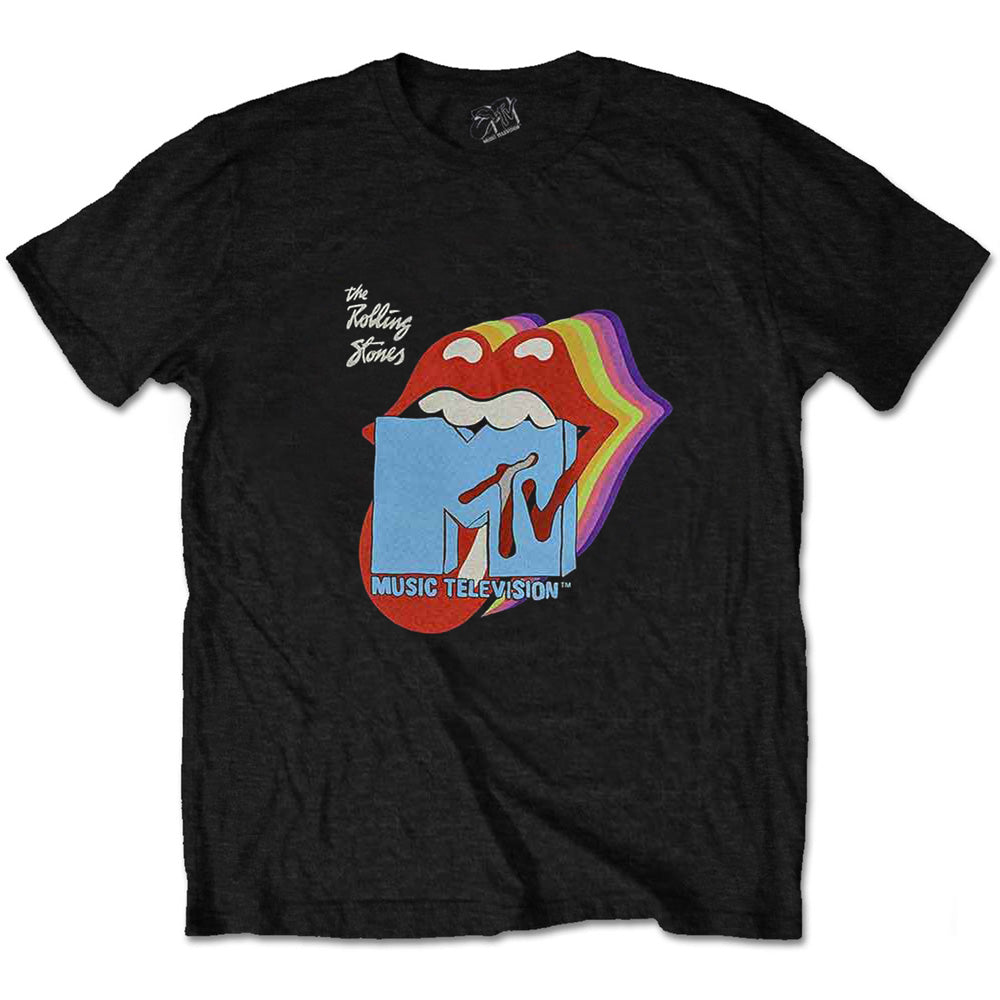 ROLLING STONES ローリングストーンズ (ブライアンジョーンズ追悼55周年 ) - MTV Rolling Stones Rainbow Shadow Tongue / Tシャツ / メンズ 【公式 / オフィシャル】